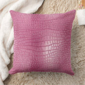 ピンクアリゲフェイクータアニマルプリント クッション (ブランケット)