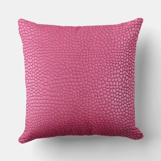 ピンクアリゲフェイクータアニマルプリント クッション (裏面)