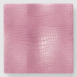 ピンクアリゲフェイクータアニマルプリント ストーンコースター