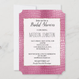 ピンクアリゲフェイクータアニマルプリント 招待状