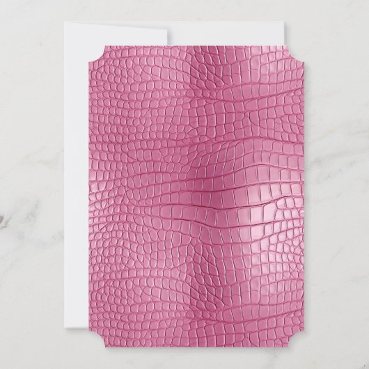 ピンクアリゲフェイクータアニマルプリント 招待状 (裏面)