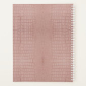 ピンクアリゲータテクスチャプリント プランナー手帳 (裏面)