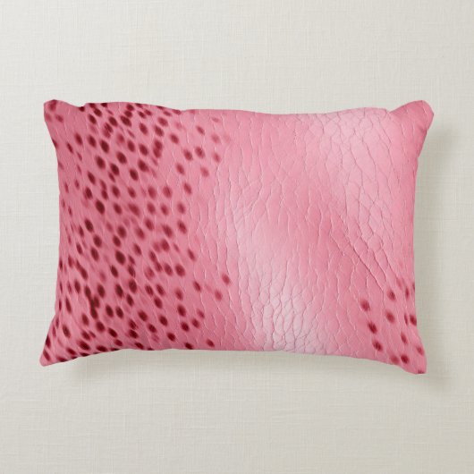 ピンクアリゲーターアニマルプリント アクセントクッション (裏面)