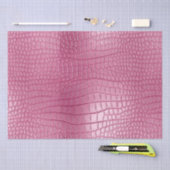 ピンクアリゲーターアニマルプリント 薄葉紙 (クラフト)