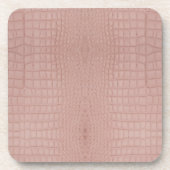 ピンクアリゲータープリント コースター (正面)