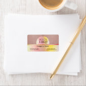 ピンクアリゲータープリント ラベル (インサイチュ)