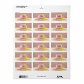 ピンクアリゲータープリント ラベル (フルシート)