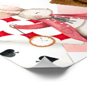 ピンクアリスインワンダーランドワンダー誕生日へようこそ ポスター (角)