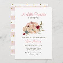 ピンクアリトルカボチャが途中招待状