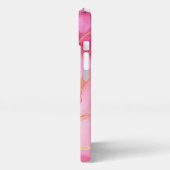 ピンクアルコールアートガーリー金ゴールド iPhoneケース (左側面)
