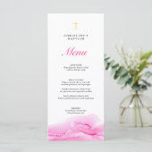 ピンクアルコールインクガールバプテスマ《キリスト教》洗礼式や命名式メニュー メニュー (スタンド正面)