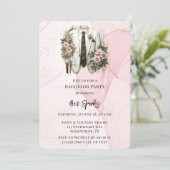 ピンクアルコールインクグルームスーツバチュラーパーティ 招待状 (スタンド正面)