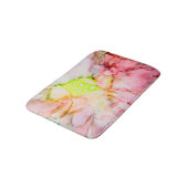 ピンクアルコールインク抽象芸術花 バスマット (アングル)