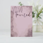 ピンクアルコールインク招待状 出欠カード (スタンド正面)