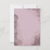 ピンクアルコールインク招待状 出欠カード (裏面)