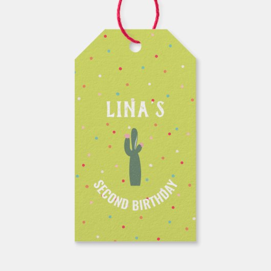 ピンクアルパカフィエスタ誕生日 ギフトタグ (裏面)