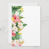 ピンクアロハフラミンゴベビーシャワー 招待状 (裏面)