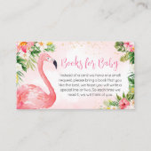 ピンクアロハフラミンゴ赤ちゃんシャワーベビー エンクロージャーカード (正面)