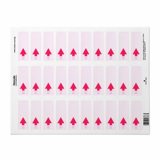 ピンクアロー差出人住所ラベル ラベル (フルシート)