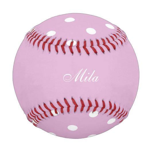 ピンクアンゴラカスタム 野球ボール (正面)