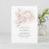 ピンクアンスリウムとパンパスグラスリハーサルディナー 招待状 (スタンド正面)