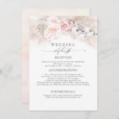 ピンクアンスリウムパンパスグラス結婚ズの情報 エンクロージャーカード (正面/裏面)