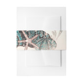 ピンクアンダーザシーシェルビーチスウィート16パーティー 招待状ベリーバンド (正面例)