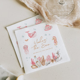 ピンクアンダーザシー誕生日 スタンダードカクテルナプキン