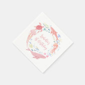 ピンクアンダーザシー誕生日 スタンダードカクテルナプキン (角)