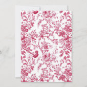 ピンクアンティークチノワセリーバースデーパーティー 招待状 (裏面)