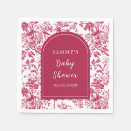 ピンクアンティークチノワセリーベビーシャワー スタンダードカクテルナプキン