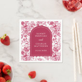 ピンクアンティークチノ結婚イスリー スタンダードカクテルナプキン (インサイチュ)