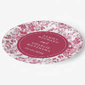 ピンクアンティークチノ結婚イスリー ペーパープレート (アングル)