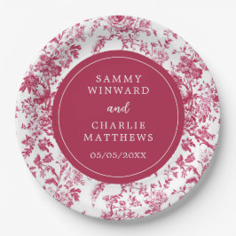 ピンクアンティークチノ結婚イスリー ペーパープレート