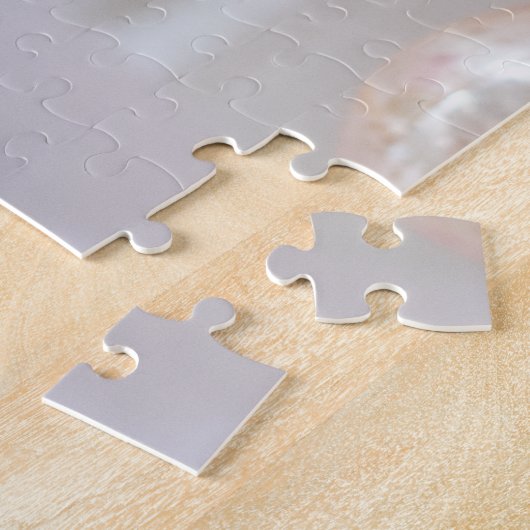 ピンクアンドアクアヴィンテージクリスマスオーナメントパズル ジグソーパズル (側面)