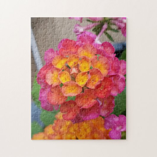 ピンクアンドイエローランタナパズル ジグソーパズル (縦)