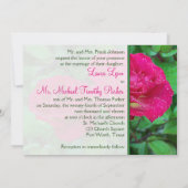 ピンクアンドイエローローズズ結婚式招待状 招待状 (裏面)