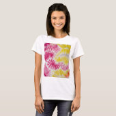 ピンクアンドイエロー絞り染め Tシャツ (正面フル)