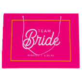 ピンクアンドオレンジチームブライドカスタム抱き枕 ラージペーパーバッグ (正面)