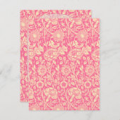 ピンクアンドクリームカーネーションヴィンテージプリント (正面/裏面)