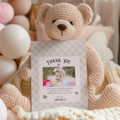 ピンクアンドグリーンアイルランド子供の誕生日 サンキューカード