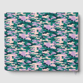 ピンクアンドグリーンカモフラージュ結婚のゲストブック ゲストブック (裏面)