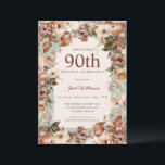 ピンクアンドグリーンガーデンフローラアーチ90誕生日 招待状<br><div class="desc">ピンクと緑の水の色の庭のフローラアーチ90th誕生日の招待状この90thの誕生日のエレガントパーティーの招待はあなたの特別なイベントのために完璧である！このデザインは美しいピンクの水色の花を特徴とする。タイポグラフィカスタムはトレンディーとエレガント!</div>