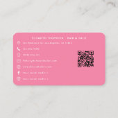 ピンクアンドグリーンシスタフッドネイルサロンブランディング 名刺 (裏面)