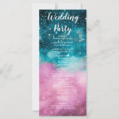 ピンクアンドグリーンスターズシナ結婚式 プログラム (裏面)