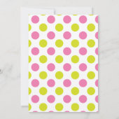 ピンクアンドグリーンドレス型枠マネキン招待状 招待状 (裏面)