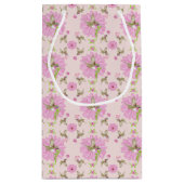 ピンクアンドグリーンノスタルジックフローラ抱き枕 スモールペーパーバッグ (裏面)