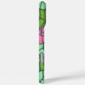 ピンクアンドグリーンパーム葉プリント Case-Mate iPhoneケース (裏面 / 右)