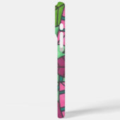 ピンクアンドグリーンパーム葉プリント Case-Mate iPhoneケース (裏面 / 左)