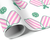 ピンクアンドグリーンピックボール誕生日 ラッピングペーパー (ロールコーナー)